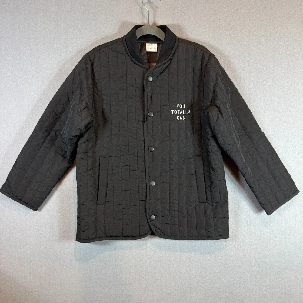 Zara Kids‎ Quilted Bomber Jacket Light Padded Coat Boys Size 8-9 Years